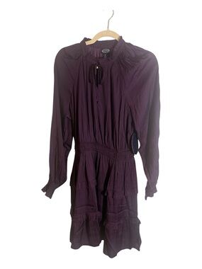 NWT Scoop Ruffle A-Line Dress - Berry Cordial Size M